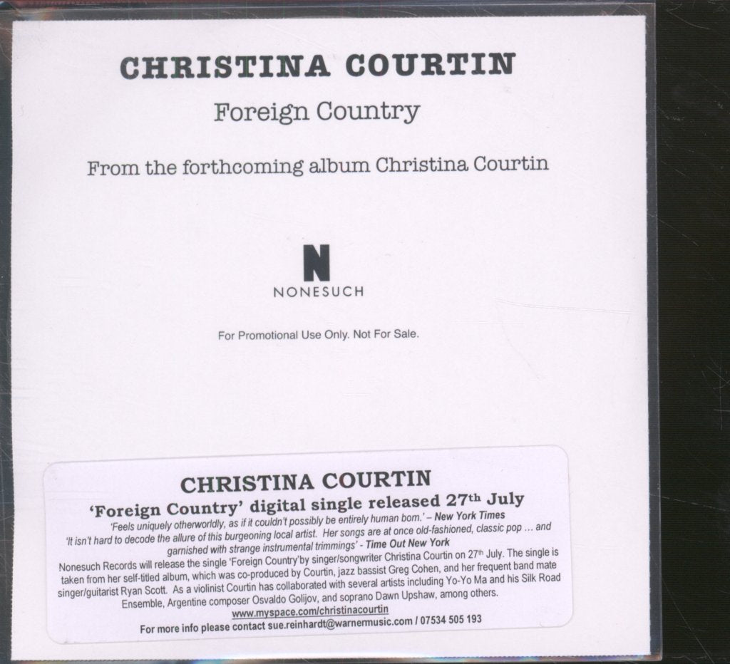 Christina Courtin - Foreign Country - Cdr