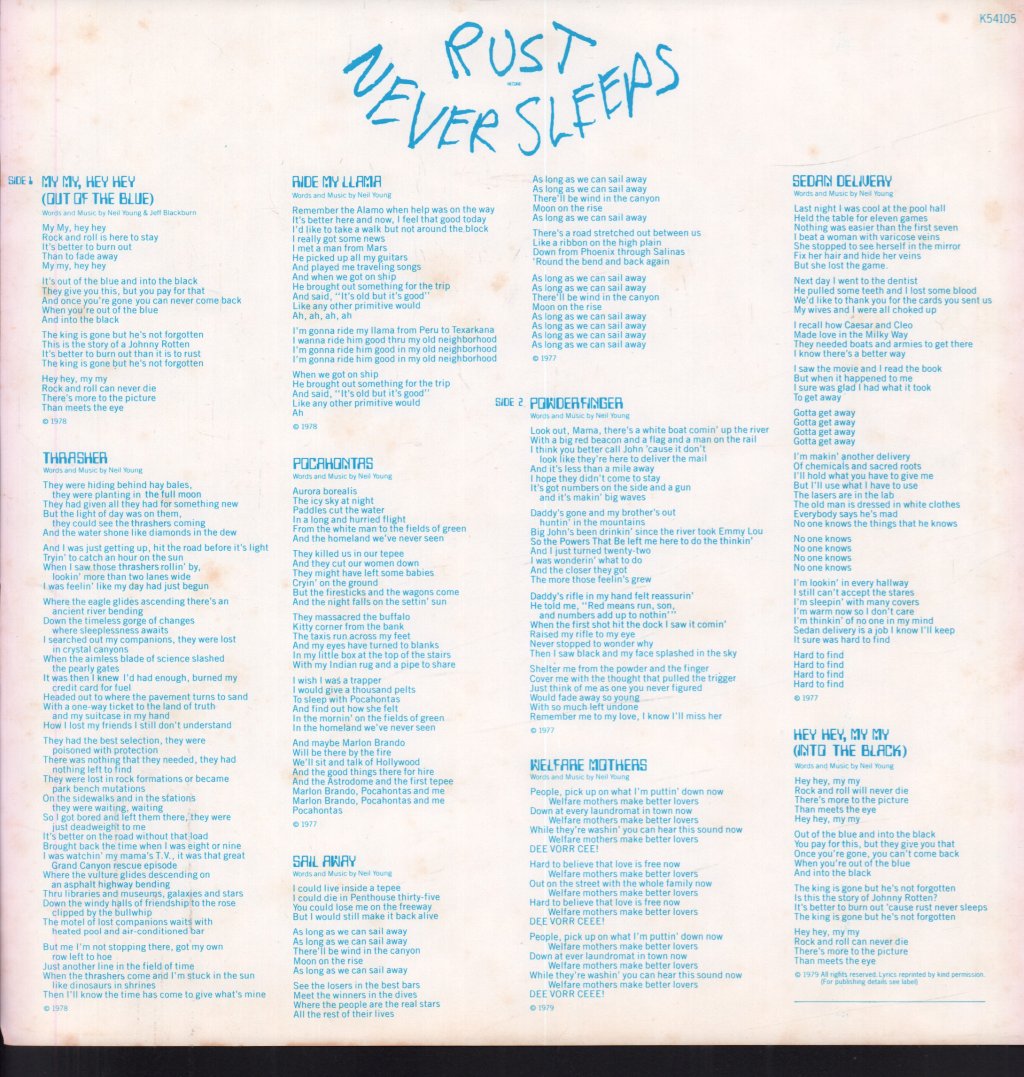 Neil Young - Rust Never Sleeps - Lp