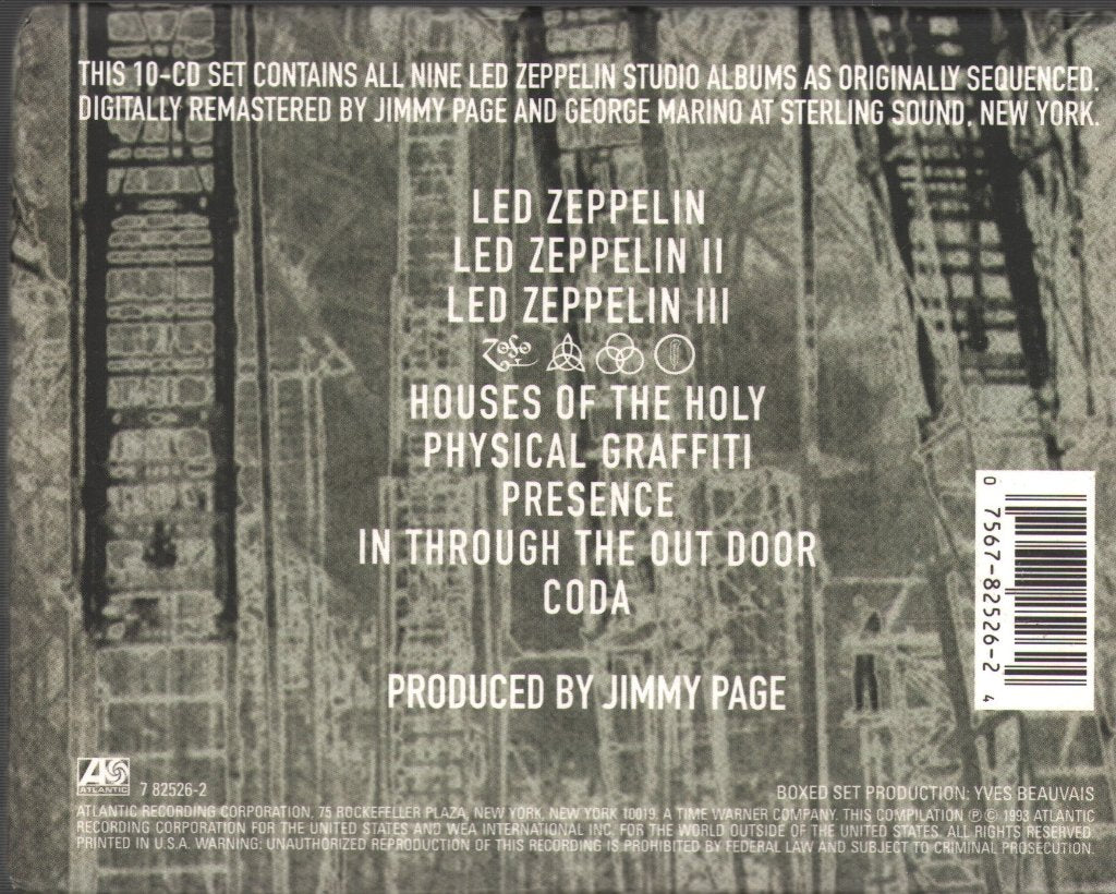 Led Zeppelin - Complete Studio Recordings - Cd Box Set