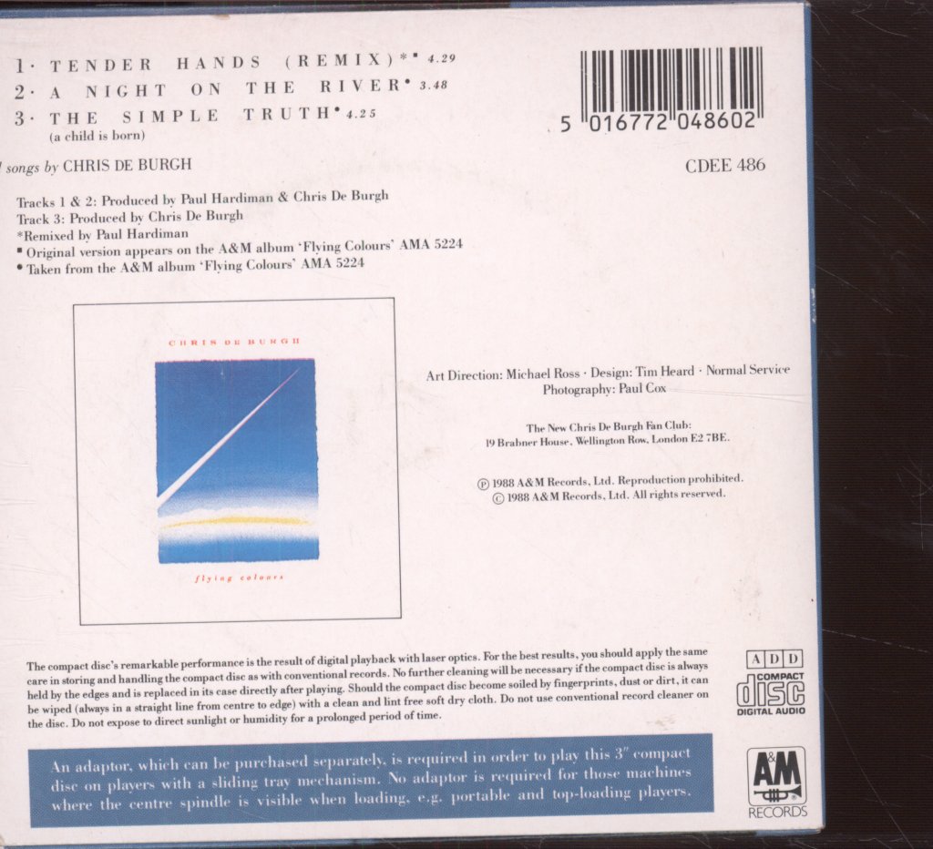 Chris De Burgh - Tender Hands (Remix) - Cd