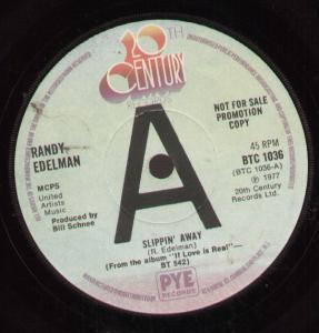 Randy Edelman - Slippin' Away - 7 Inch