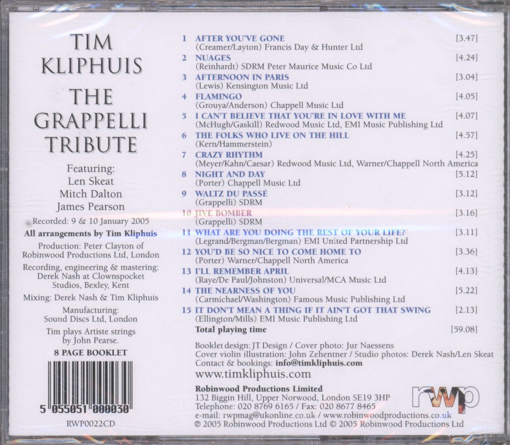 Tim Kliphuis - Grappelli Tribute - Cd