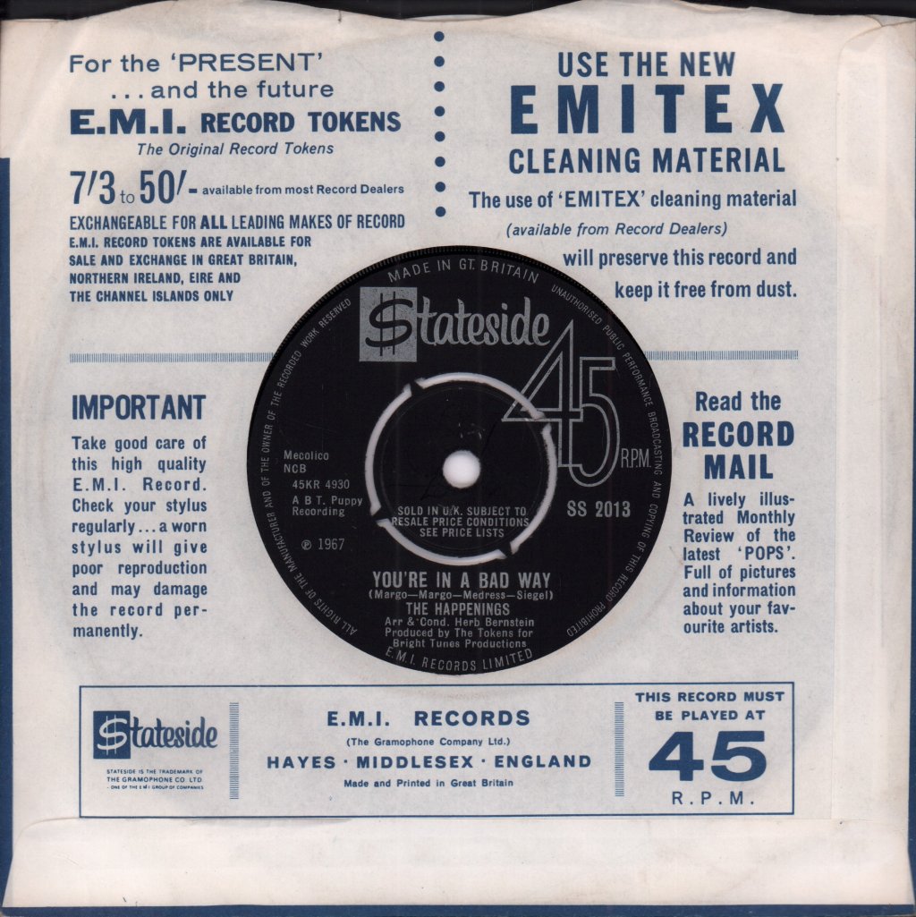 Happenings - I Got Rhythm - 7 Inch