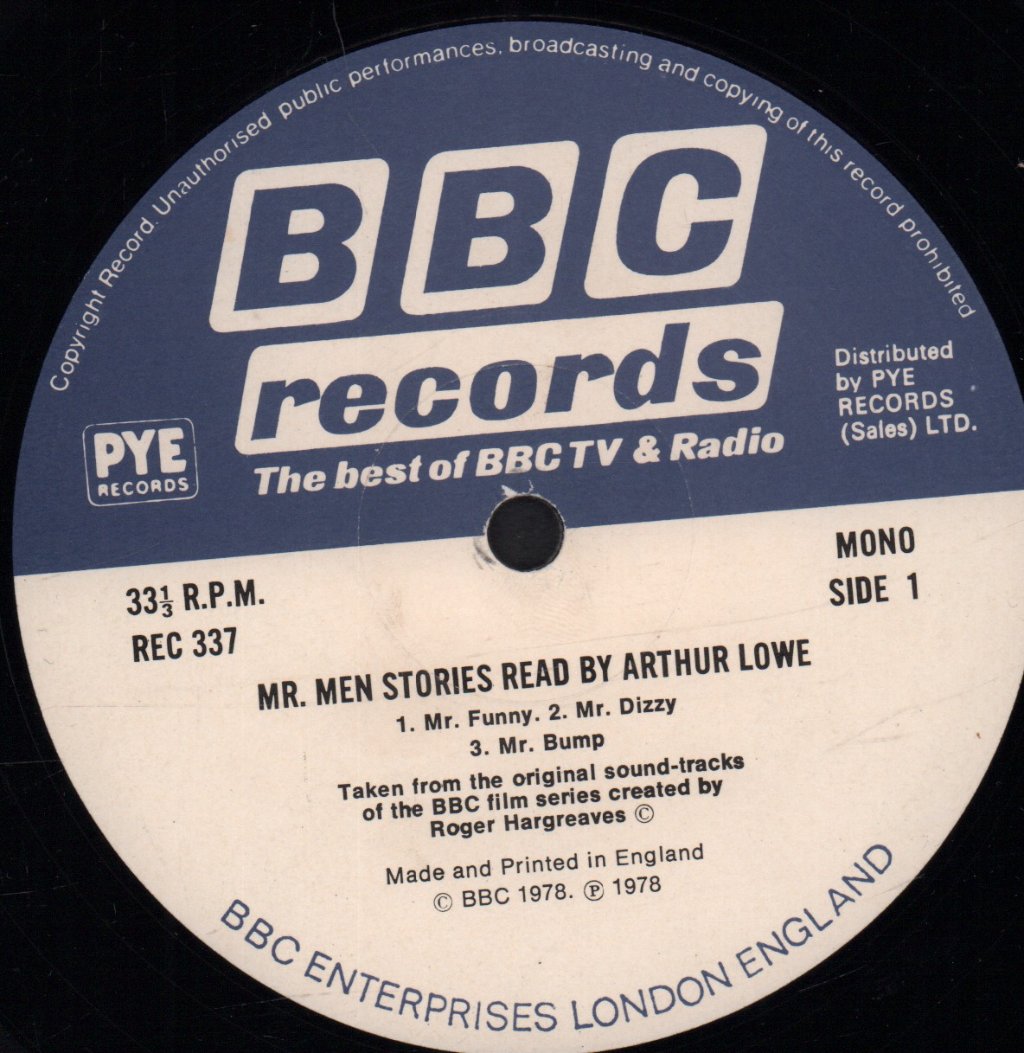 Arthur Lowe - Mr Men Stories - Lp