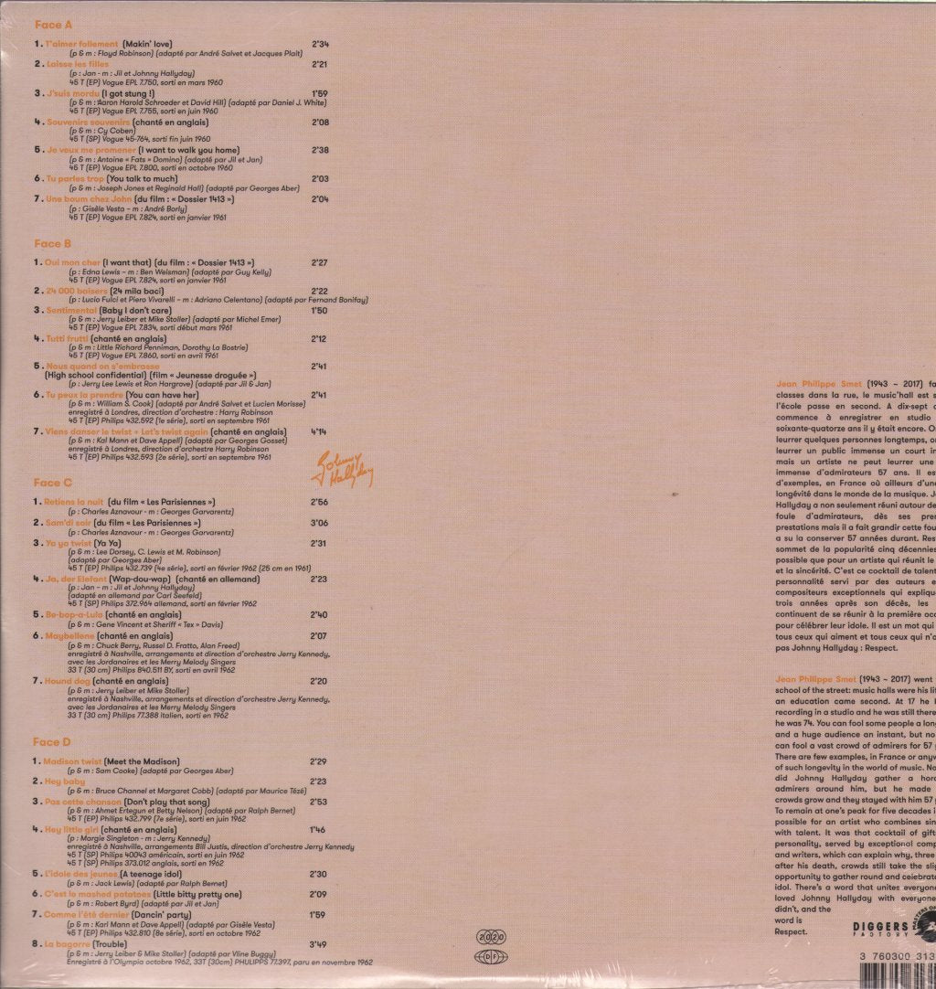 Johnny Hallyday - Essential Works 1960 - 1962 - Double Lp