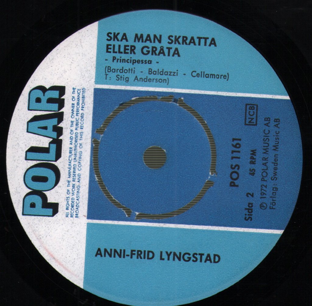 Anni Frid Lyngstad - Man Vill Ju Leva Lite Dessemellan / Ska Man Skratta Eller Gråta - 7 Inch
