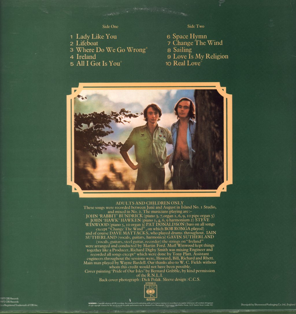 Sutherland Brothers - Lifeboat - Lp