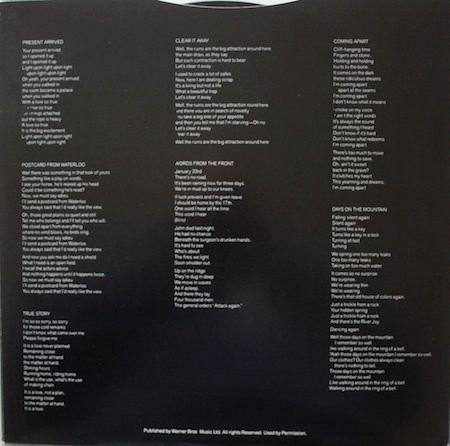 Tom Verlaine - Words From The Front - Lp