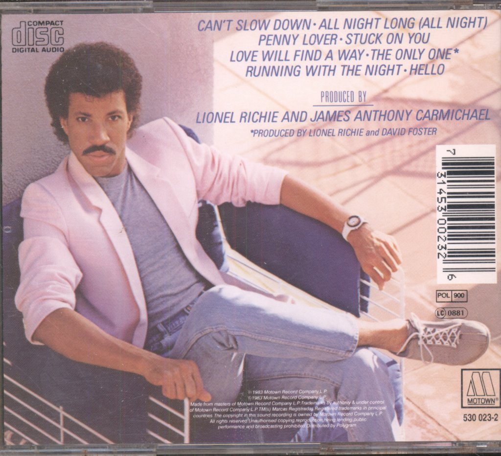 Lionel Richie - Can't Slow Down - Cd