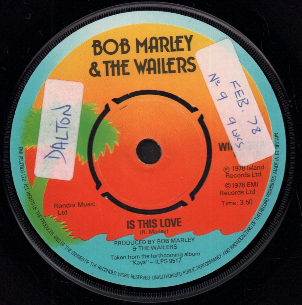 Bob Marley And The Wailers - is this love - 7 Inch