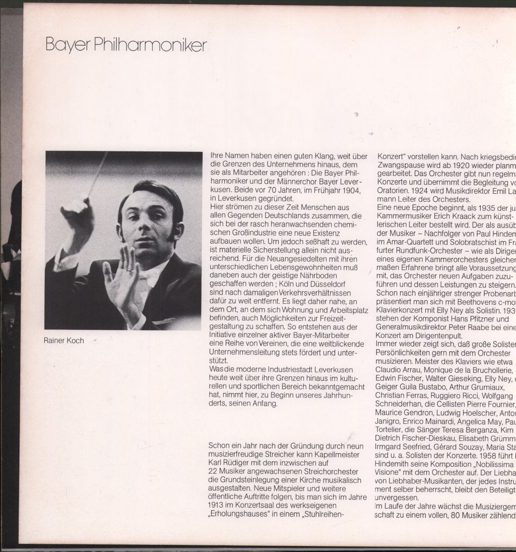 Bayer Philharmoniker / Mannerchor Bayer / Teresa Berganza - Festkonzert - Lp