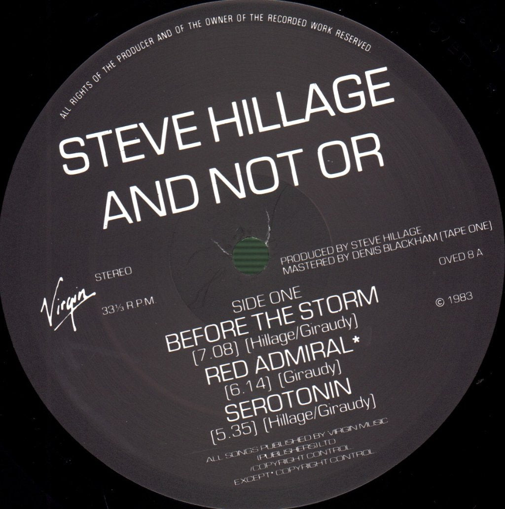 Steve Hillage - And Not Or - Lp