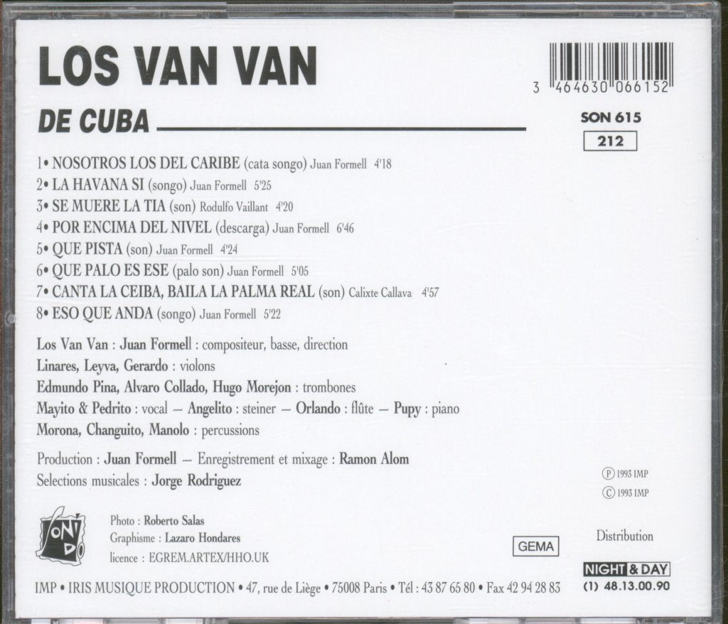 Los Van Van Con Salsa Formell - De Cuba - Cd