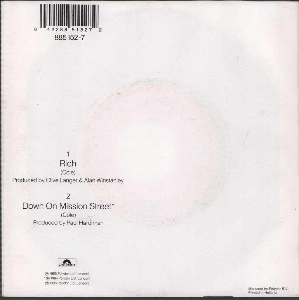 Lloyd Cole & The Commotions - Rich - 7 Inch