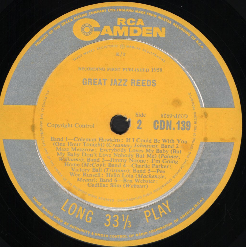 Various Artists - Great Jazz Reeds - Lp