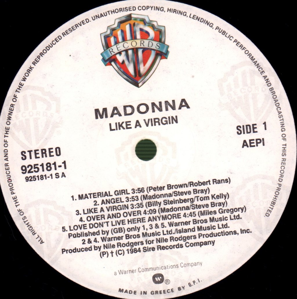 Madonna - Like A Virgin - Lp