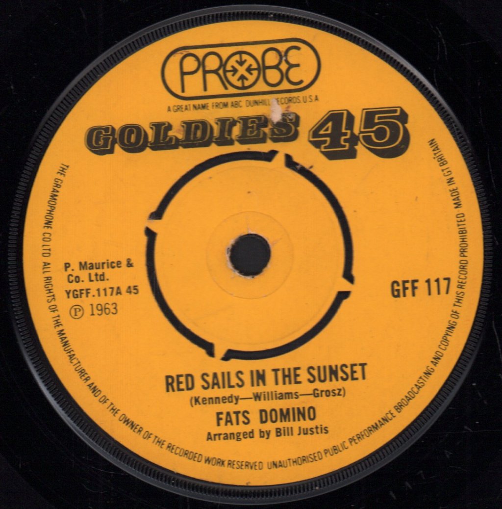 Fats Domino - Red Sails In The Sunset - 7 Inch