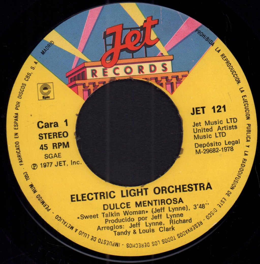 Electric Light Orchestra - Dulce Mentirosa - 7 Inch