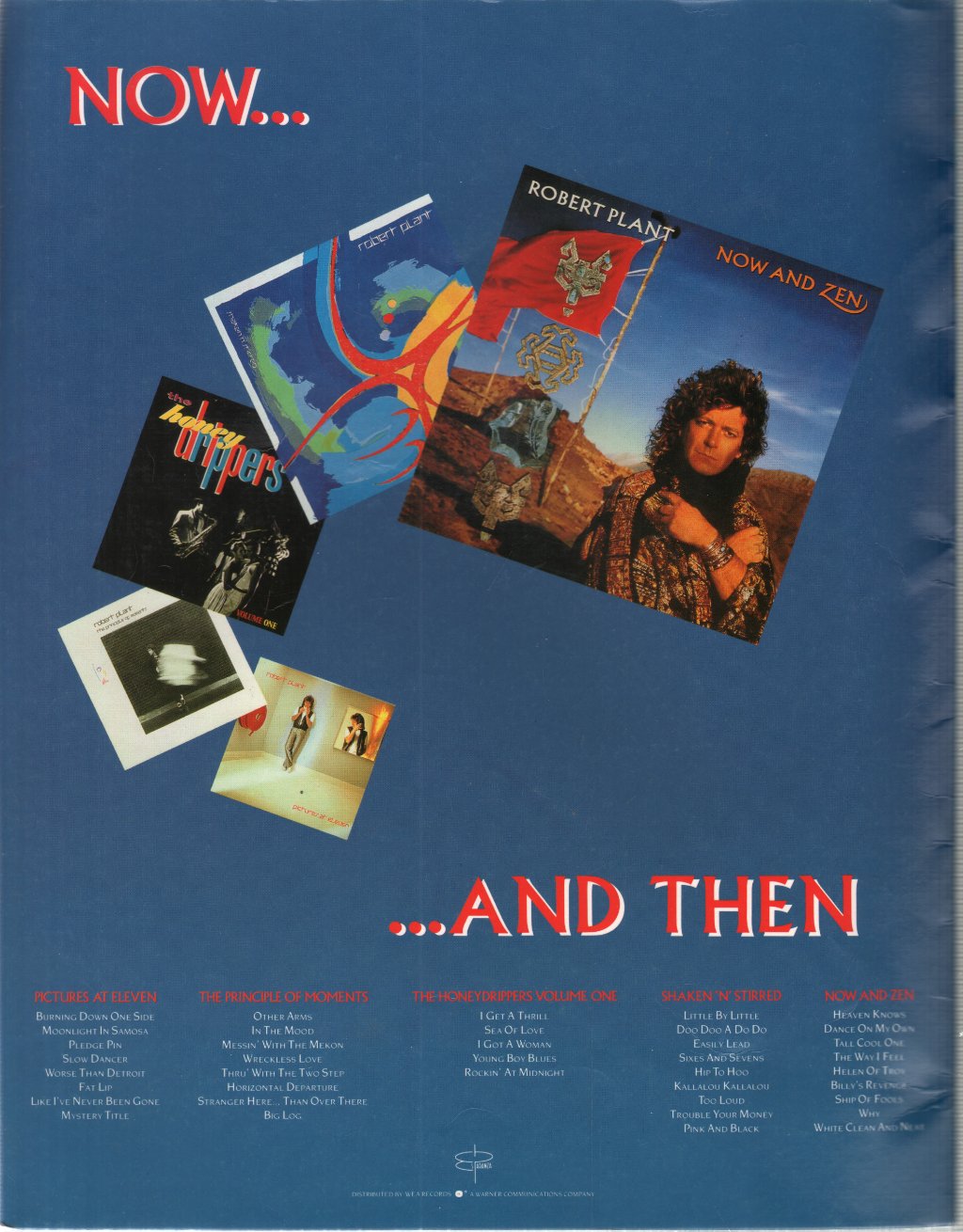 Robert Plant - Non Stop Go Tour 1988 - Tour Programme