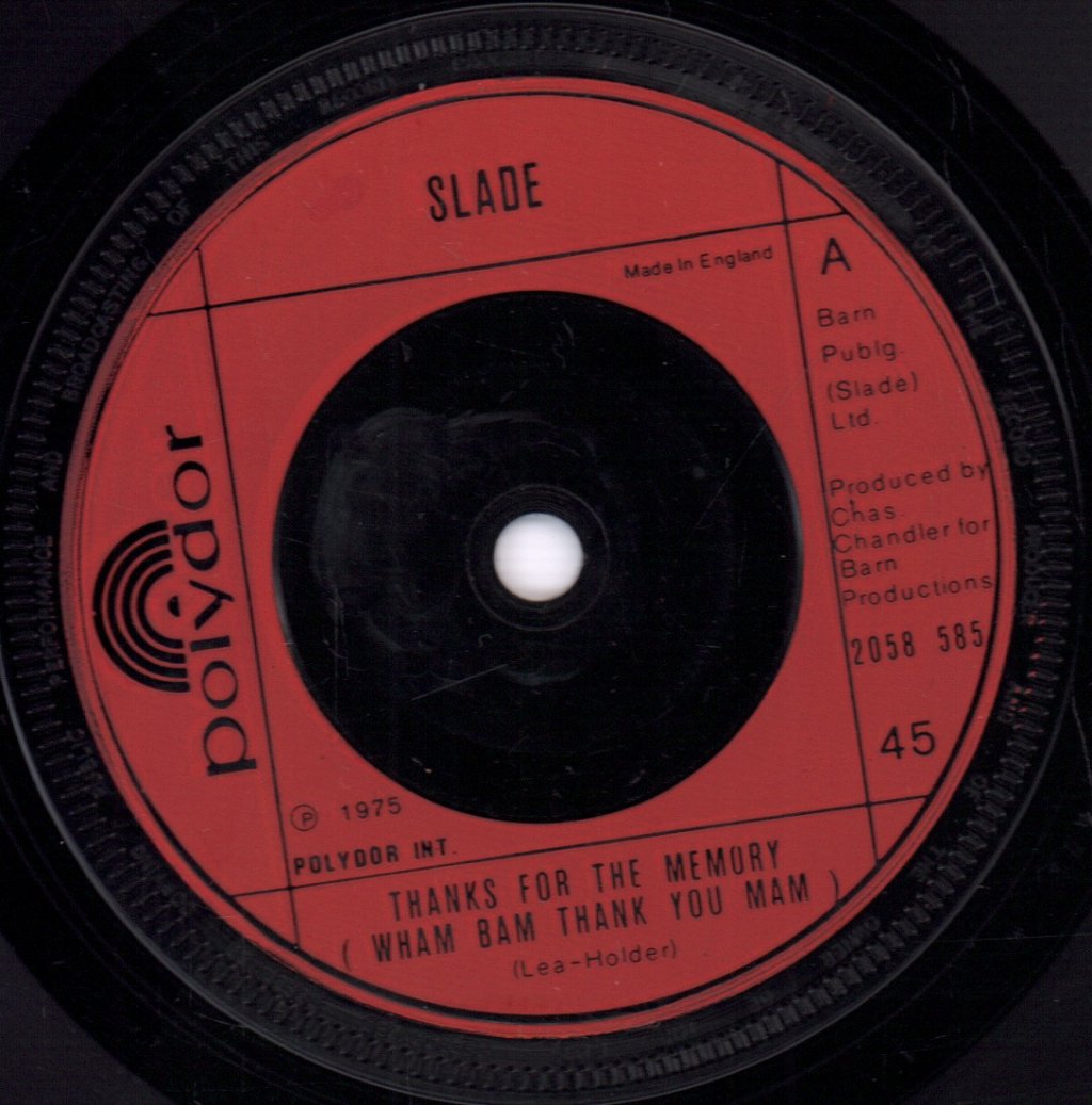 Slade - Thanks For The Memory - 7 Inch