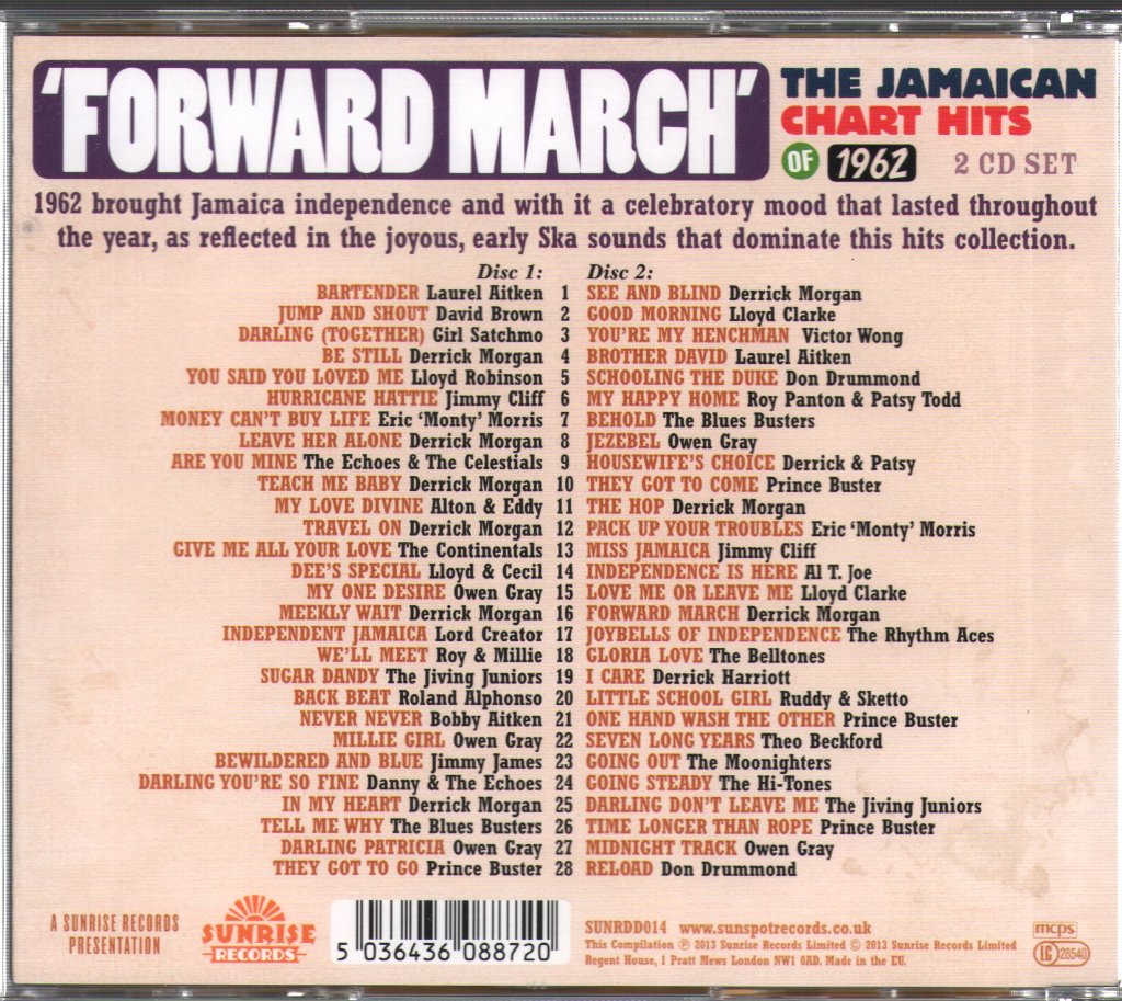 Various Artists - Forward March: The Jamaican Chart Hits of 1962 - Double Cd