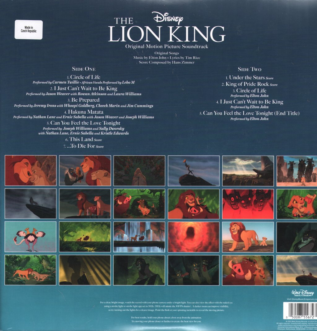 Elton John, Hans Zimmer - Lion King: Original Motion Picture Soundtrack - Lp