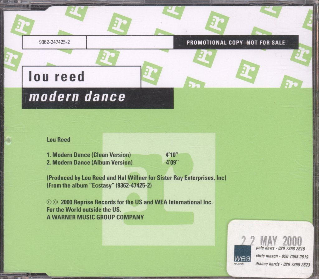 Lou Reed - Modern Dance - Cd
