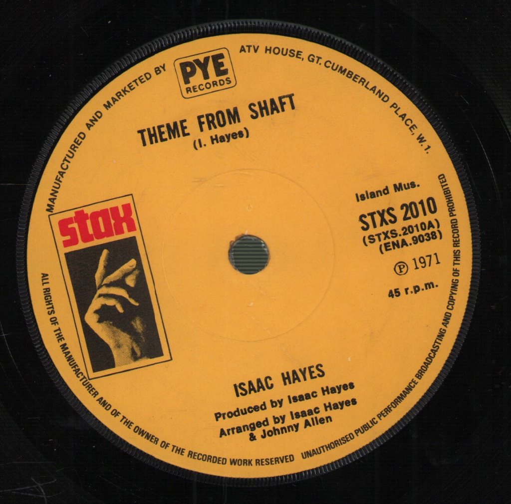 Isaac Hayes - Theme From Shaft - 7 Inch