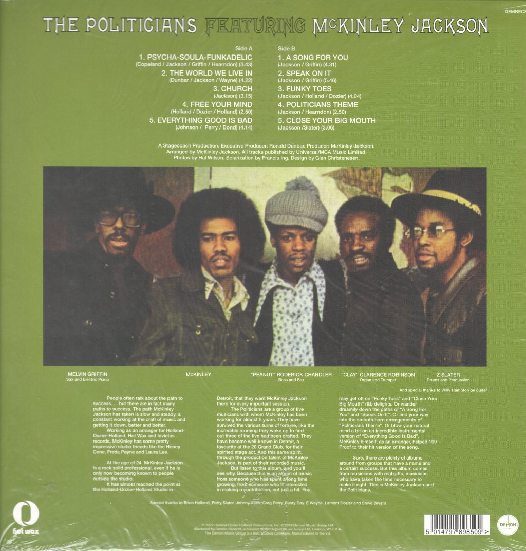 The Politicians - featuring McKinley Jackson - Lp
