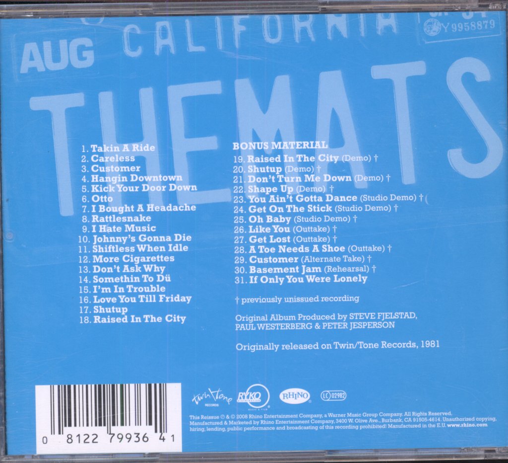 Replacements - Sorry Ma, Forgot To Take Out The Trash - Cd