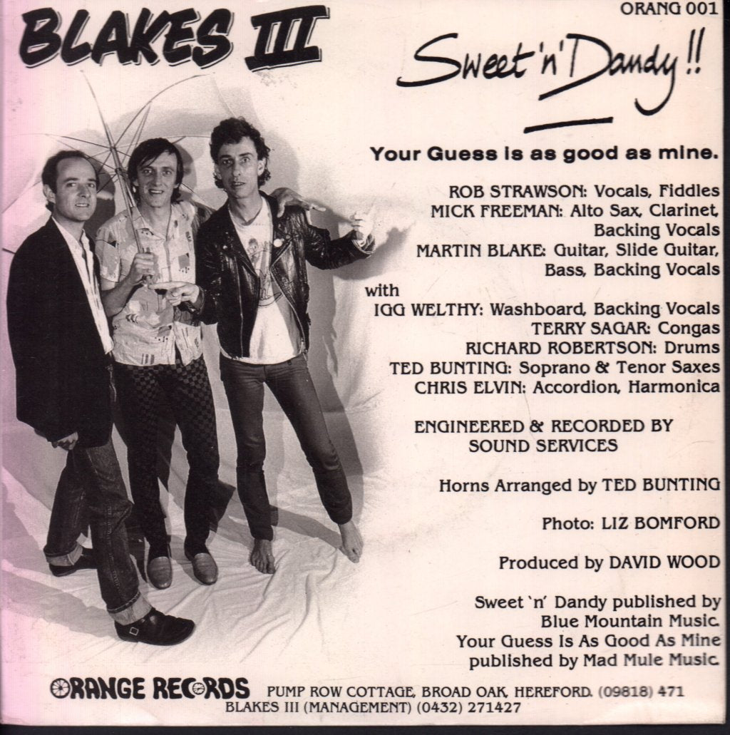 Blakes III - Sweet 'n'  Dandy !! - 7 Inch