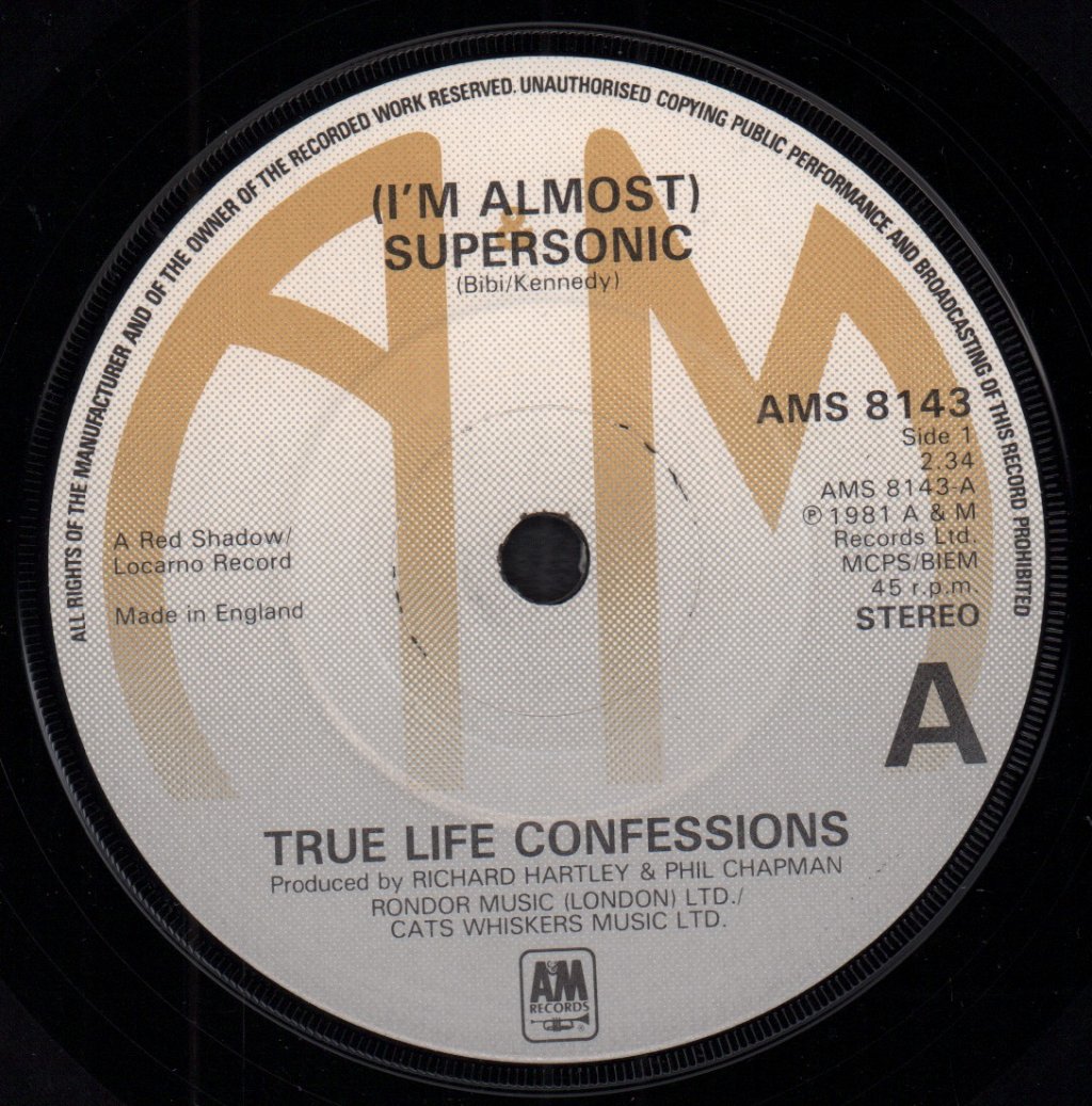 True Life Confessions - I'm Almost Supersonic - 7 Inch