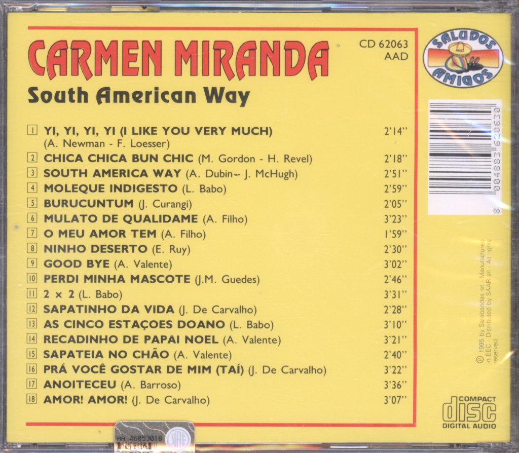 Carmen Miranda - South American Way - Cd