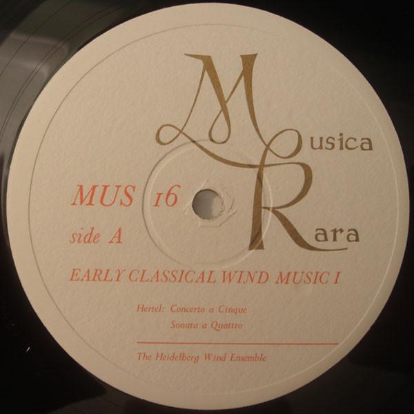 Heidelberg Wind Ensemble - Early Classical Wind Music I - Lp