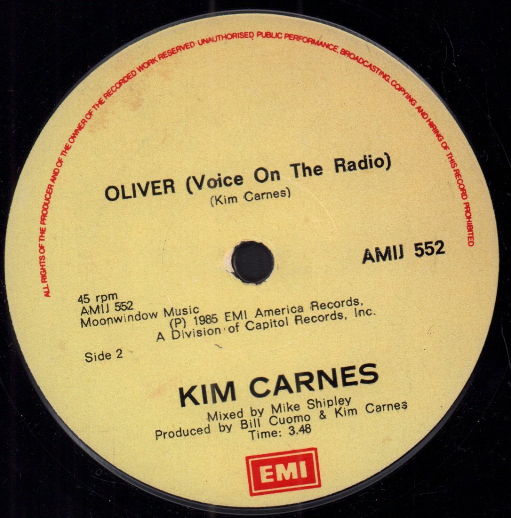 Kim Carnes - Crazy In The Night - 7 Inch