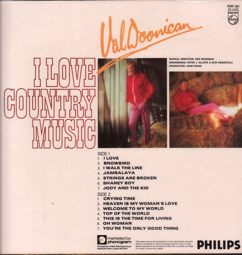 Val Doonican - I Love Country Music - Lp