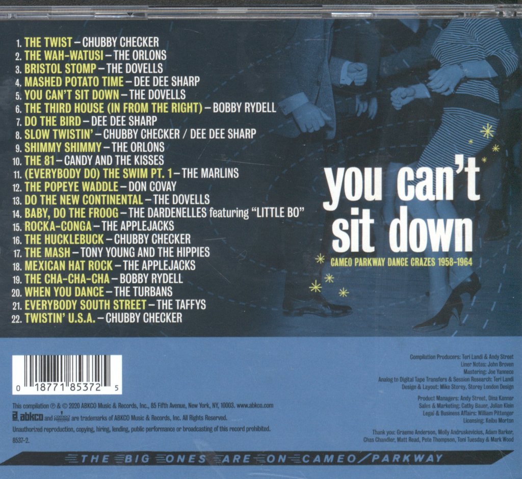 Various Artists - You Can't Sit Down: Cameo Parkway Dance Crazes 1958-1964 - Cd