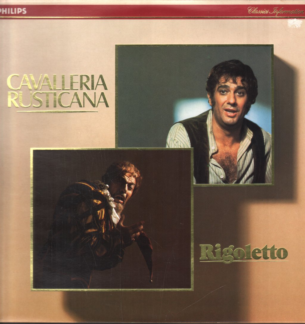Neil Shicoff / Renato Bruson / Elena Obraztsova / Placido Domingo - Mascagni - Cavalleria Rusticana / Verdi - Rigoletto - Lp