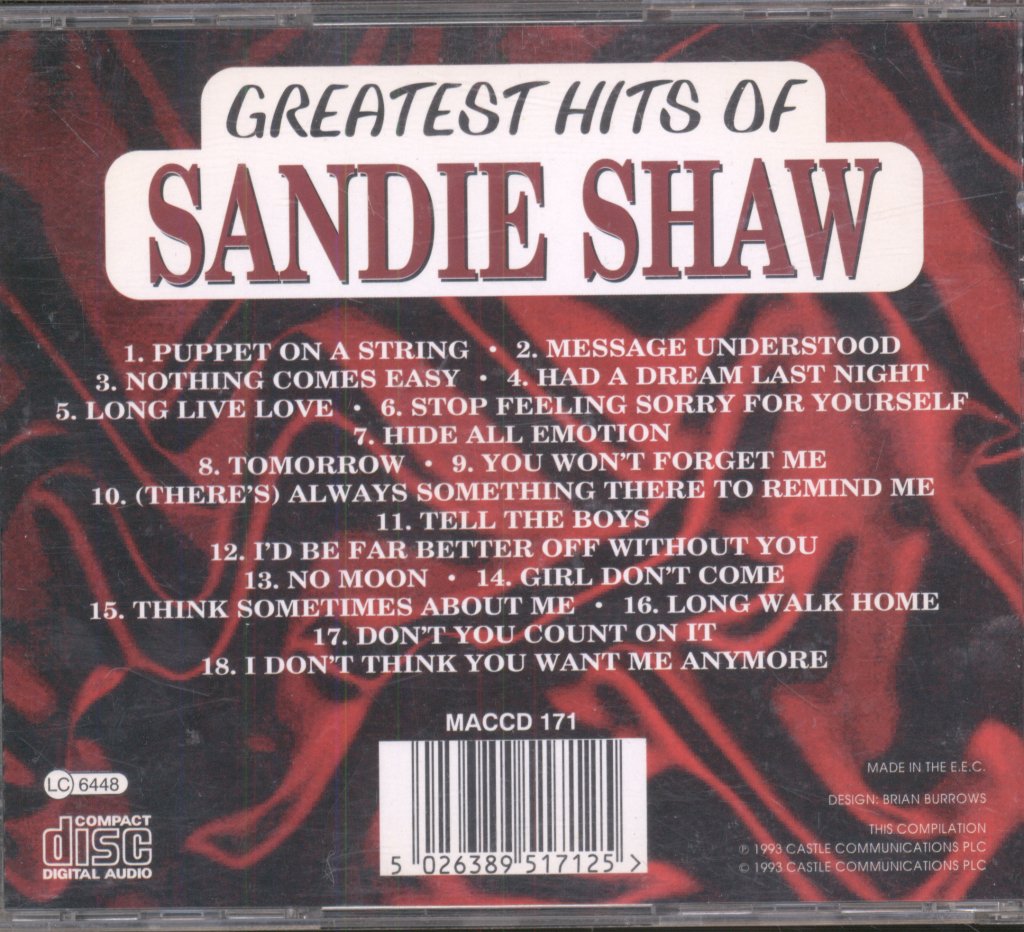 Sandie Shaw - Greatest Hits of - Cd