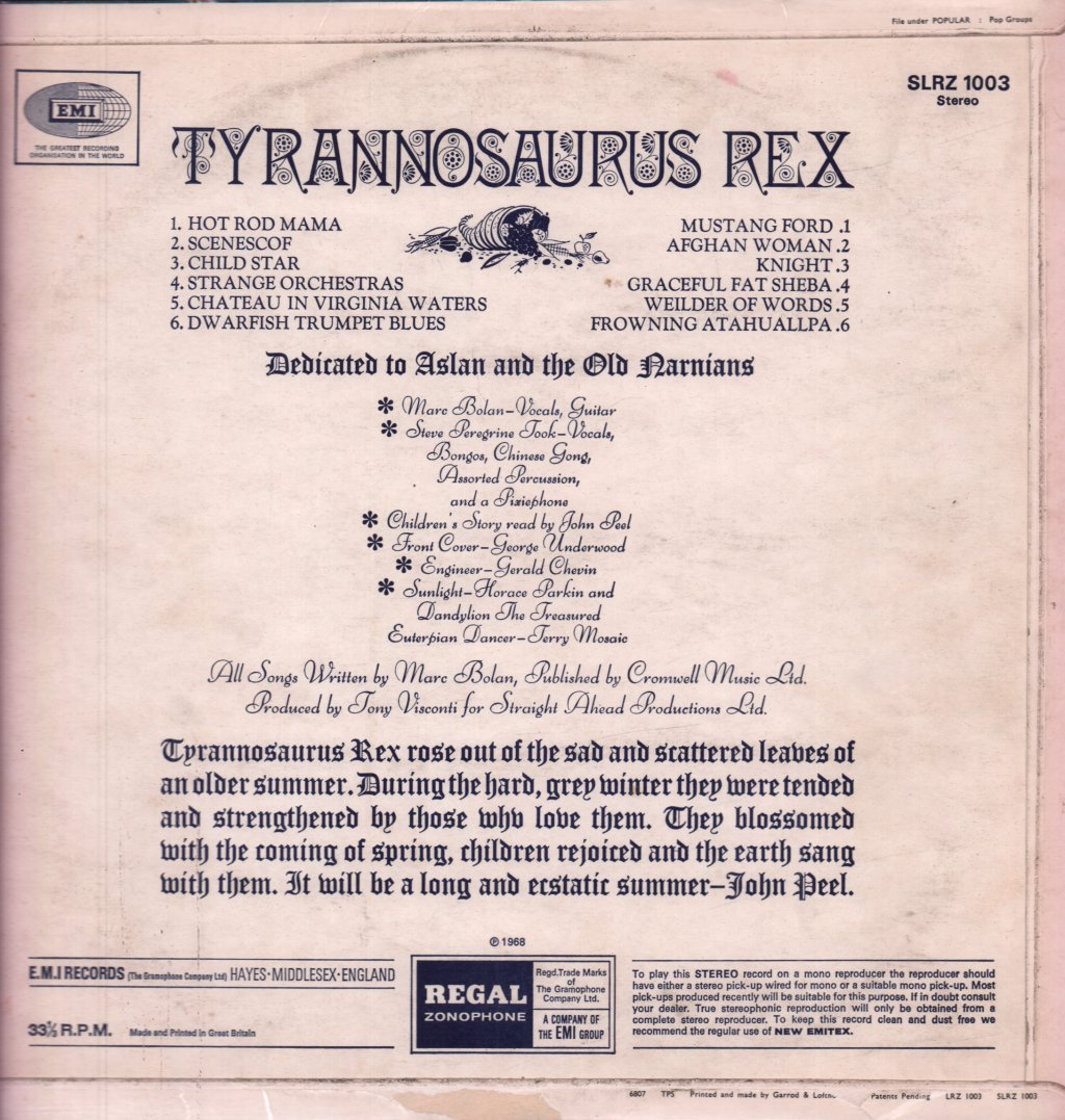 Tyrannosaurus Rex - My People Were Fair - Lp
