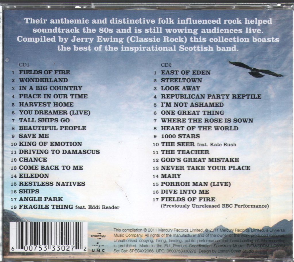 Big Country - Fields Of Fire The Ultimate Collection - Double Cd