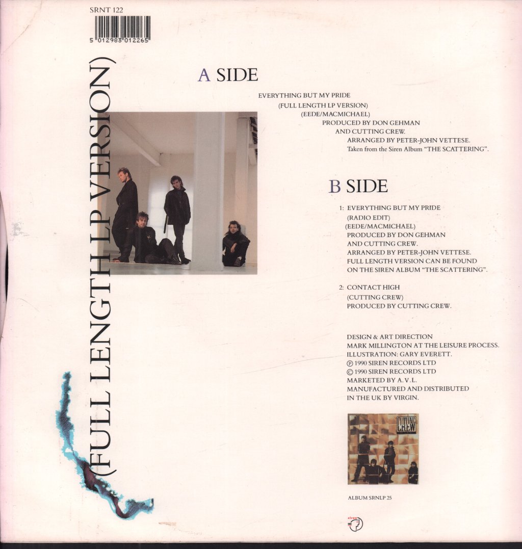 Cutting Crew - Everything But My Pride - 12 Inch