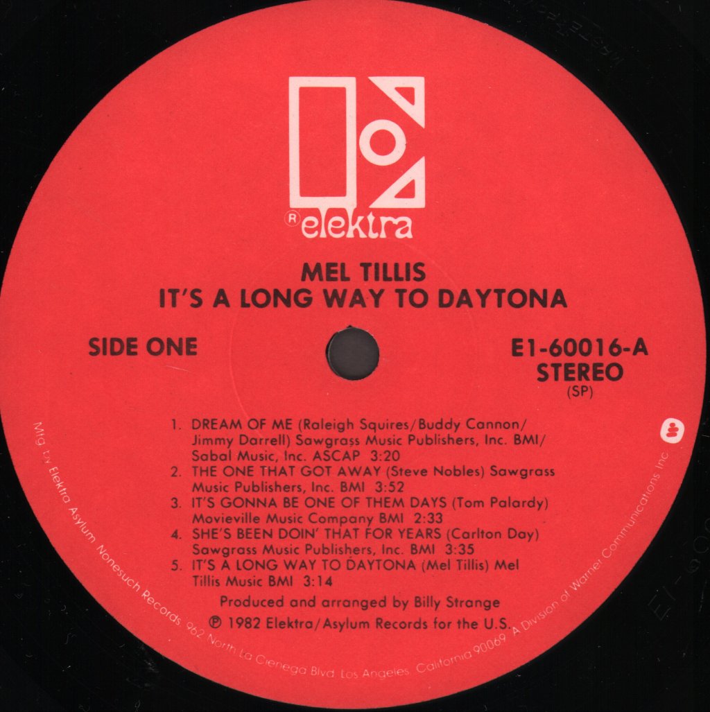 Mel Tillis - It's A Long Way To Daytona - Lp