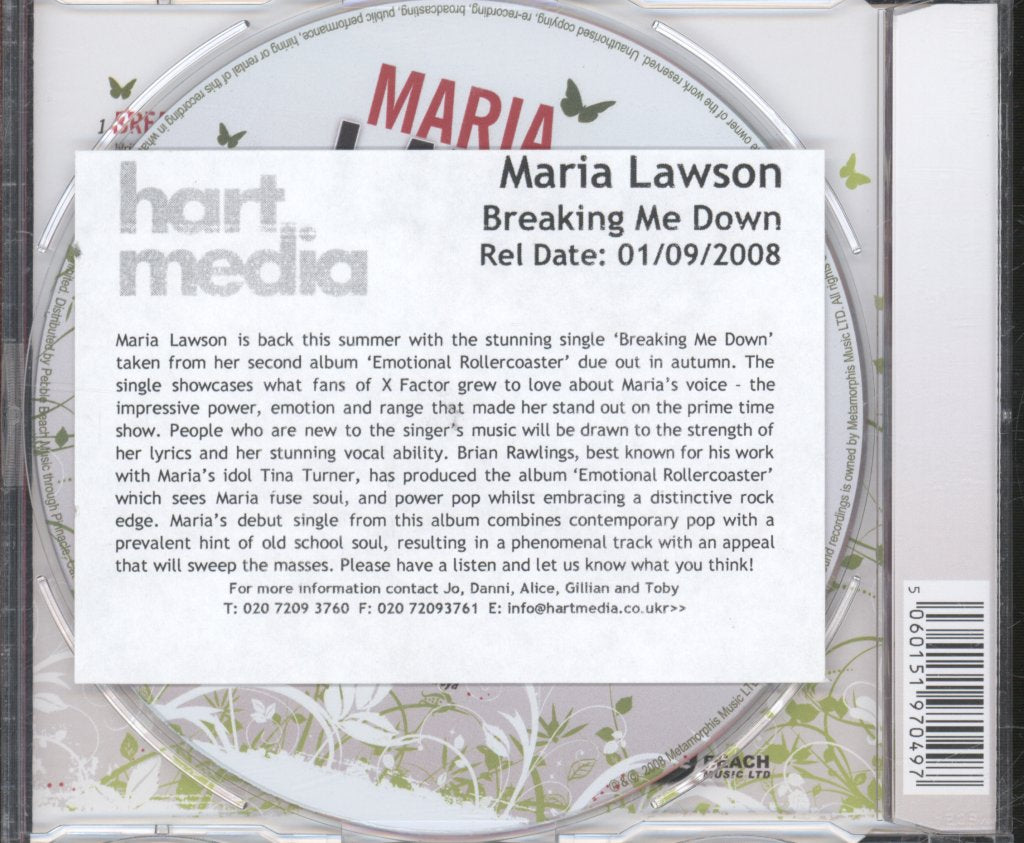 Maria Lawson - Breaking Me Down - Cd