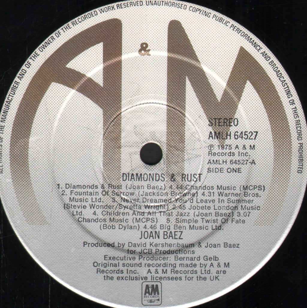 Joan Baez - Diamonds And Rust - Lp