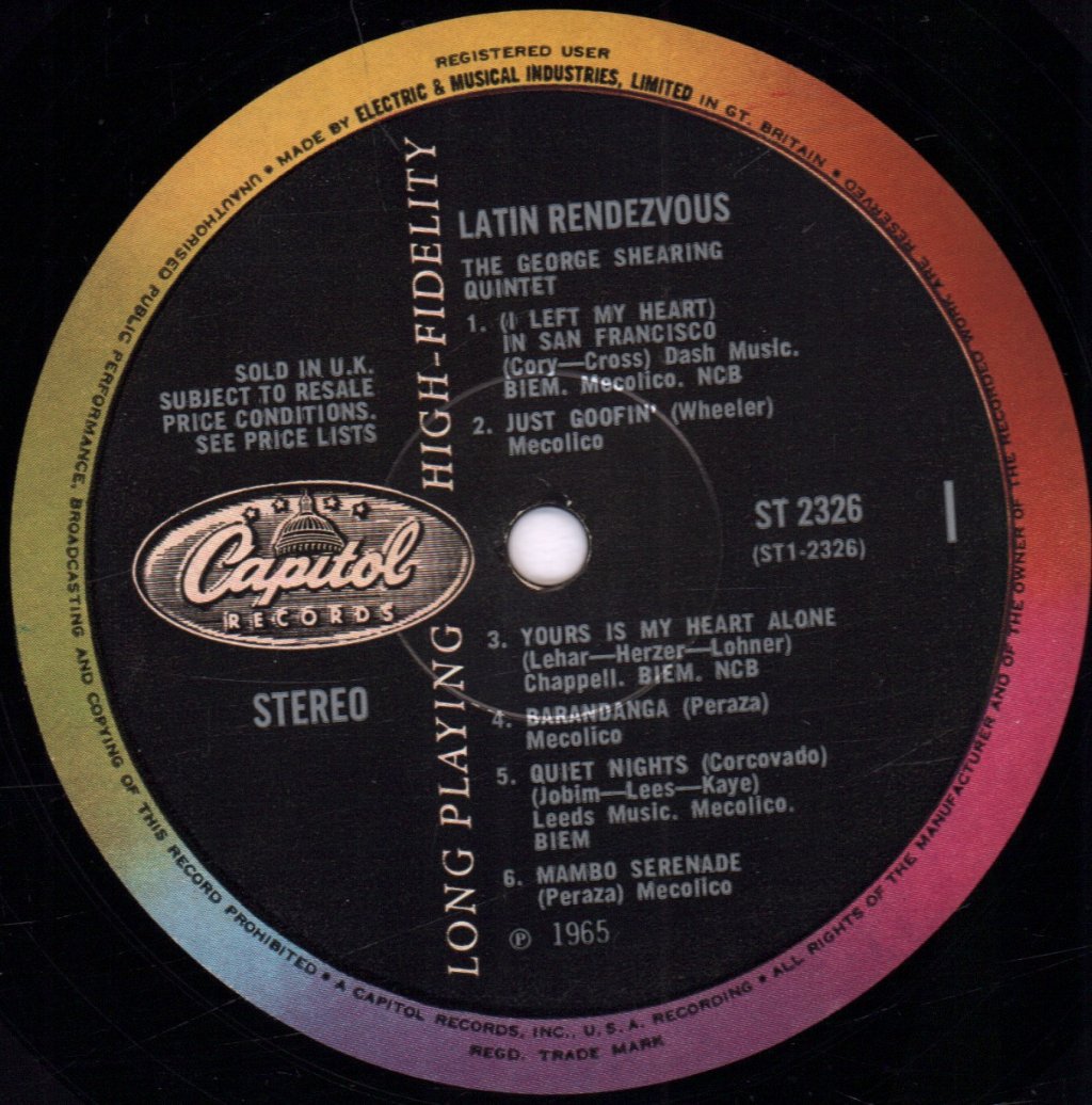 George Shearing Quintet - Latin Rendezvous - Lp