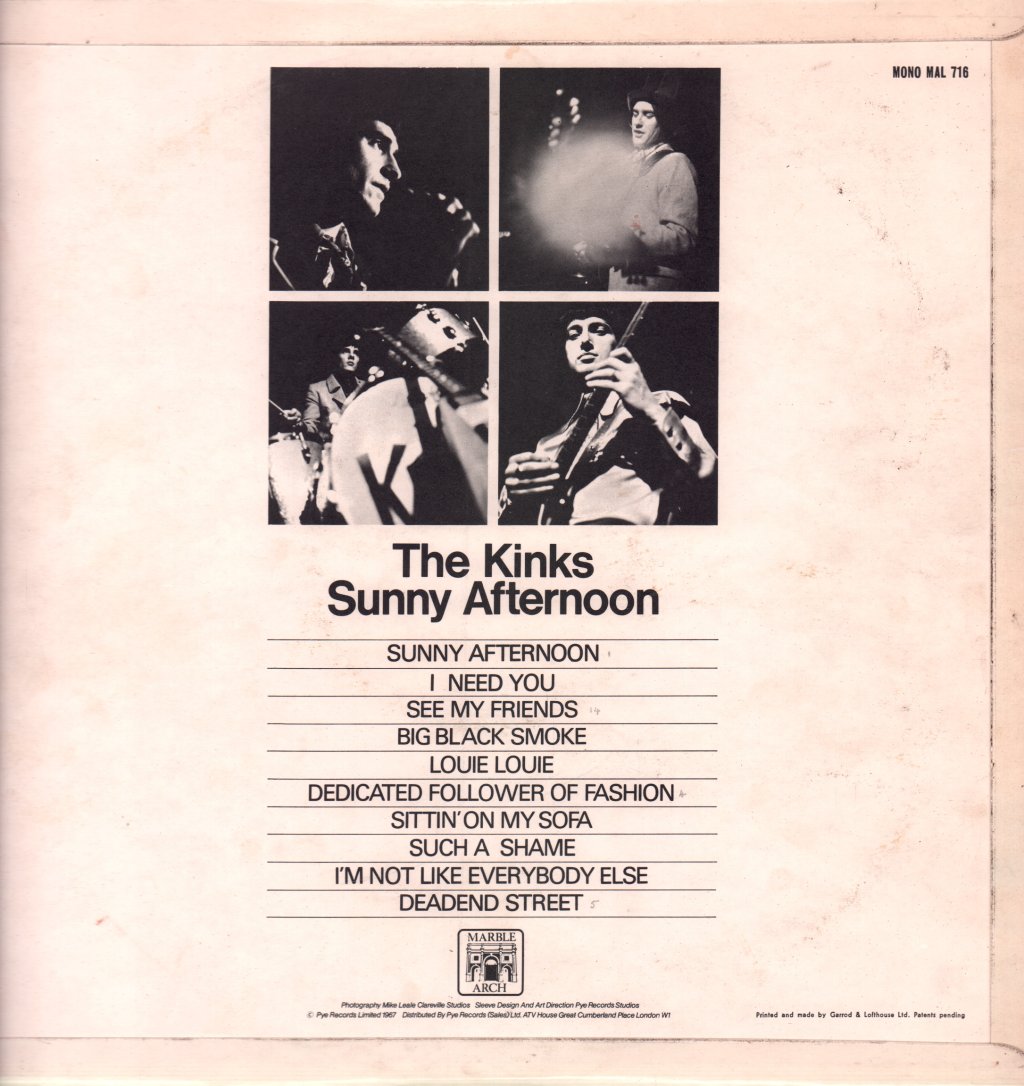 Kinks - Sunny Afternoon - Lp