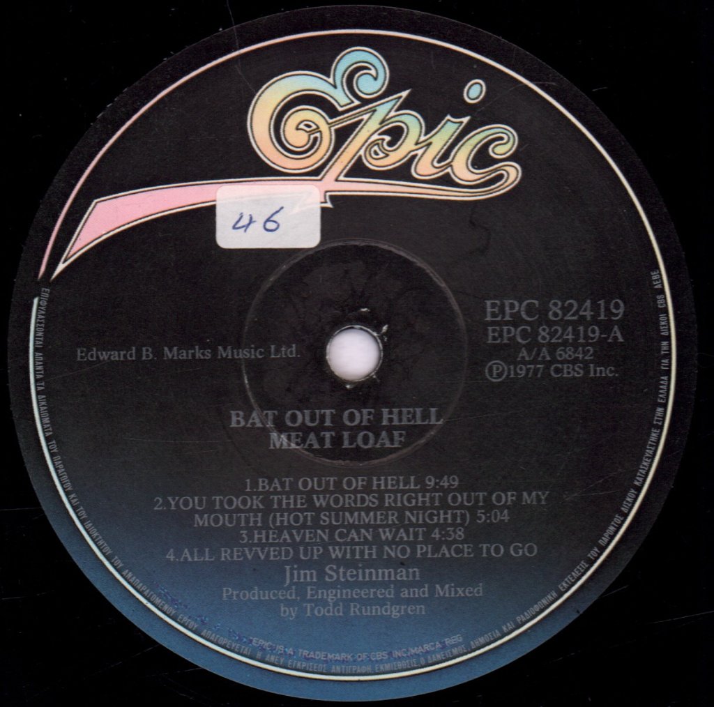 Meat Loaf - Bat Out Of Hell - Lp