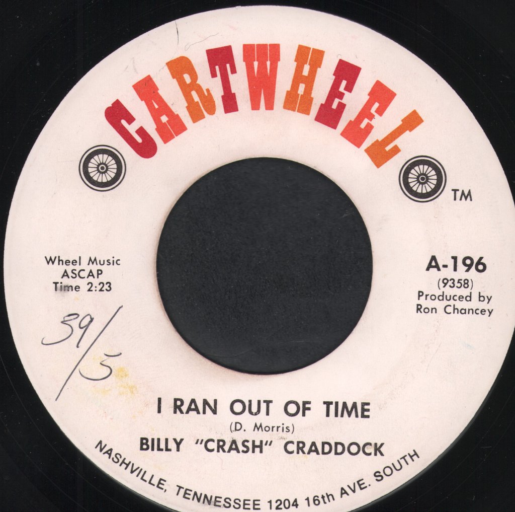 Billy Crash Craddock - Dream Lover / I Ran Out Of Time - 7 Inch