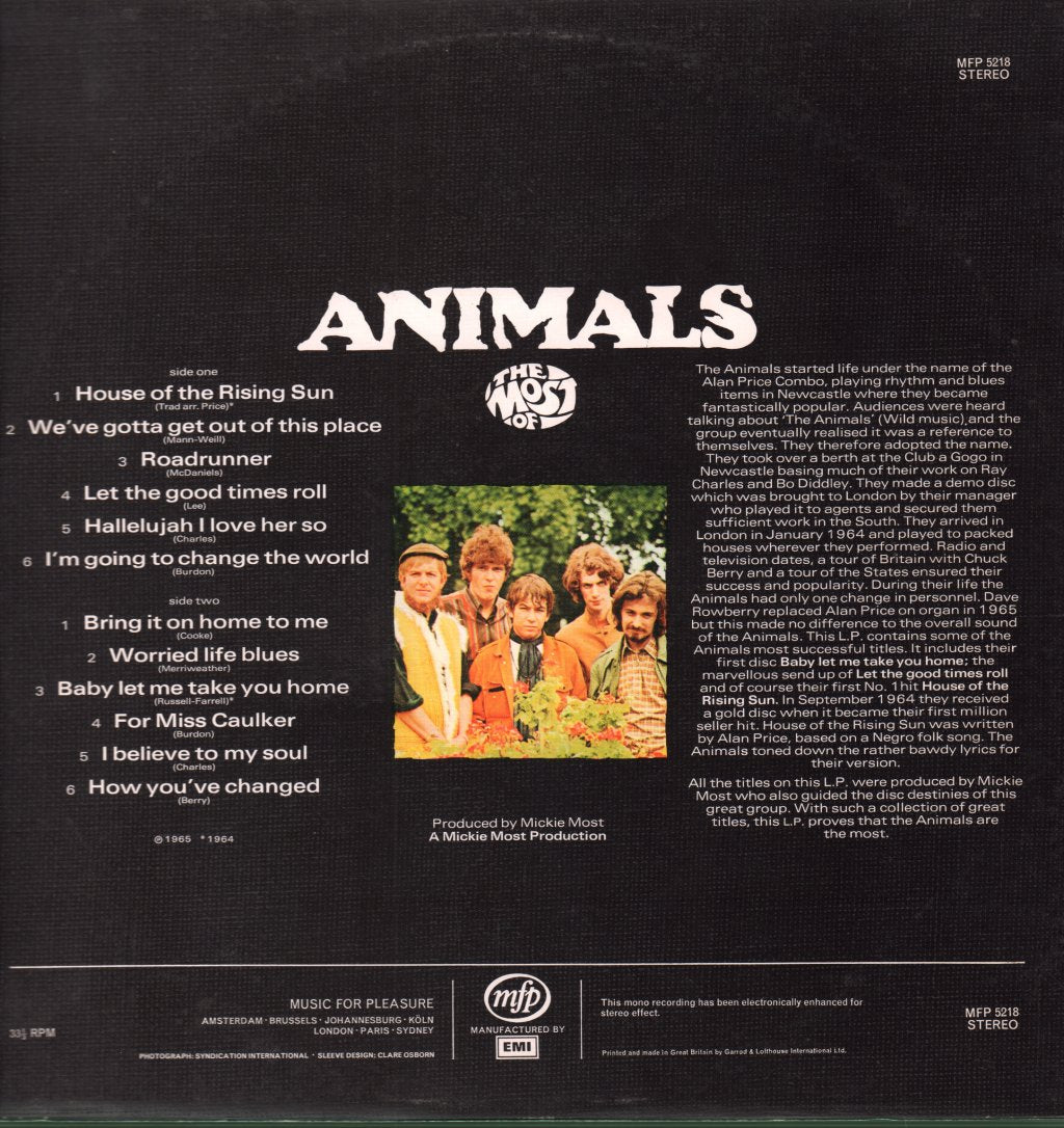 Animals - Most Of - Lp